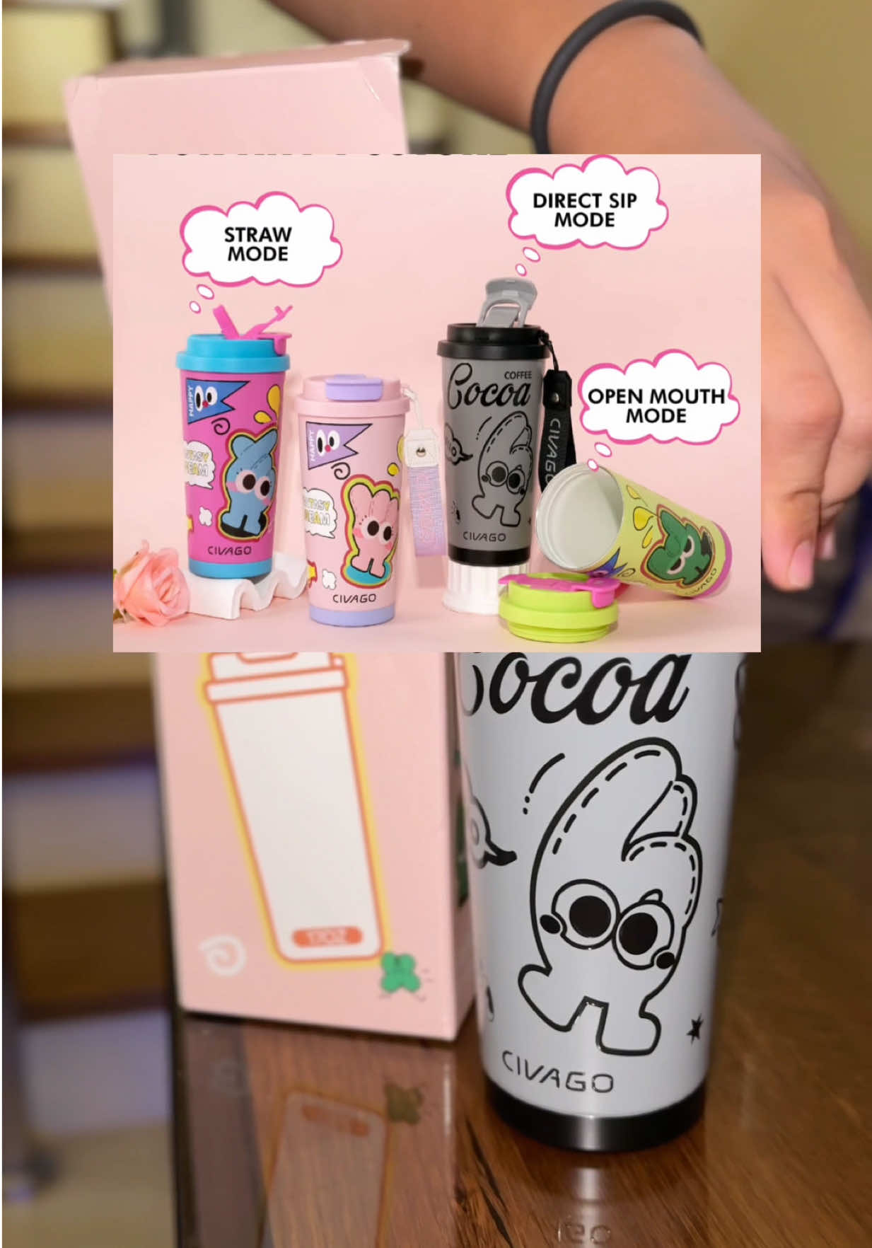 Ang cute ng bagong cartoon series ng civago tumbler!  #tumbler #cutetumbler #tumblerforkids #cartoontumbler #civago @Civago.ph 