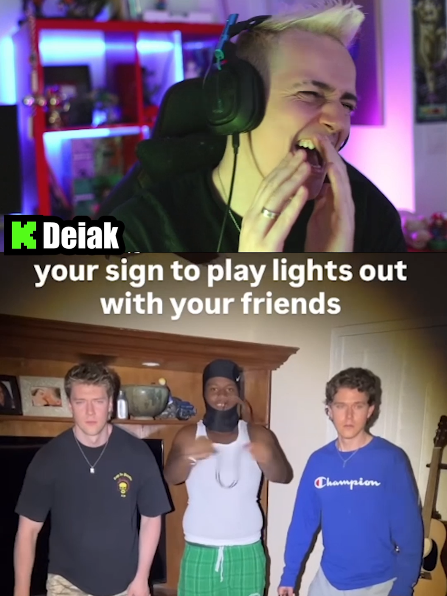 Escondite PERO sin luces 😱 Kick: Deiak #amigos #juegos #lightsout @deiakakaka