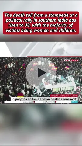 Yesterday, a stampede occurred in the Indian state of Tamil Nadu, resulting in the deaths of at least 36 people (including eight children and 16 women), with dozens more sustaining serious injuries as they jostled to attend the political campaign event of popular actor Vijay.#news#india #stampede #tragedy#fyp