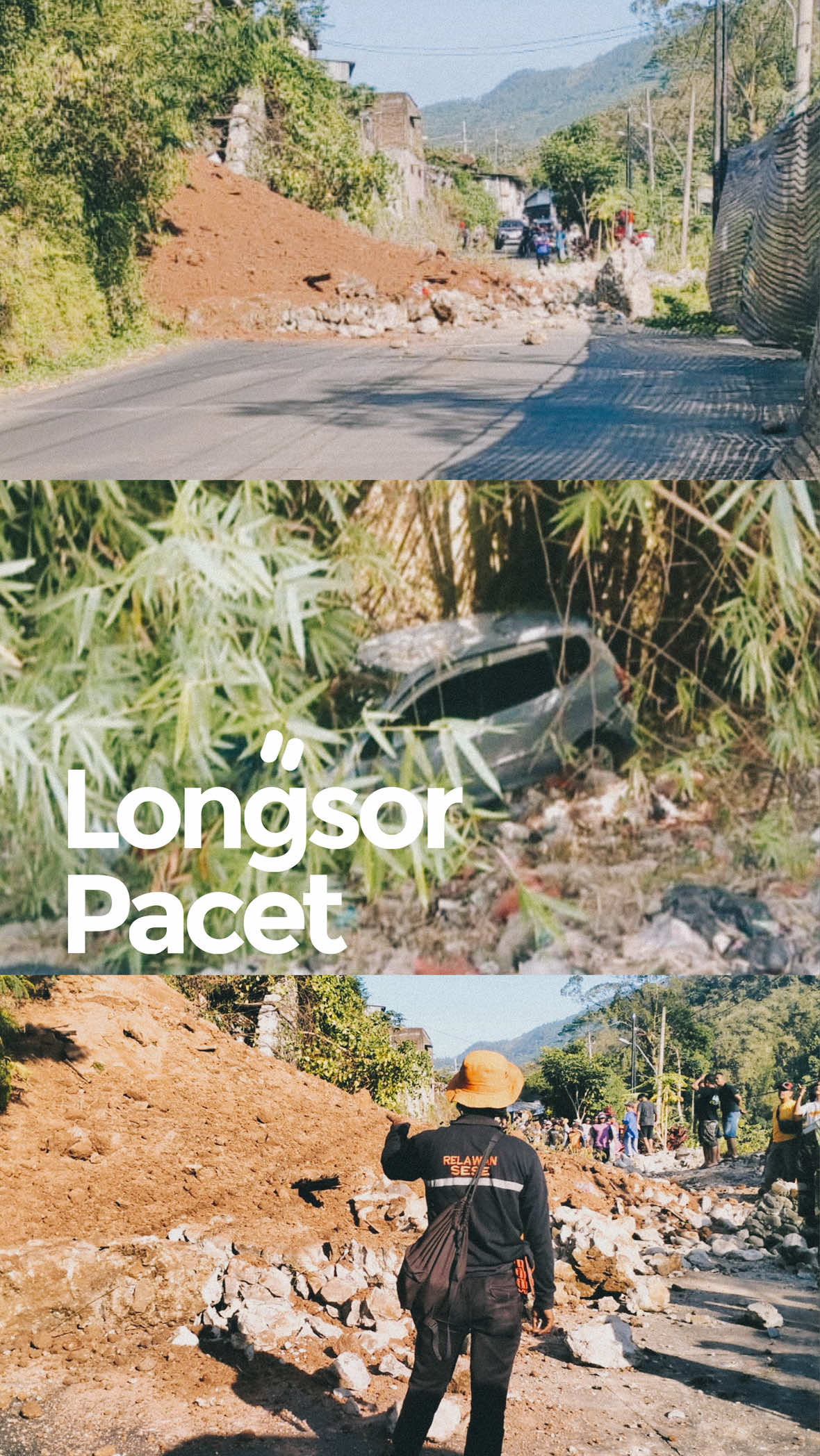 Info awal ‼️ . Terjadi longsor terjadi di jalan alternatif Pacet- Trawas tepatnya di Jl Kambangan, Pacet, Kabupaten Mojokerto. Minggu 28 September 2025.  . Selain menutup jalan, terdapat sebuah mobil yang turut terseret hingga masuk ke jurang. Tidak ada korban jiwa dalam kejadian ini, penumpang selamat. Untuk sementara jalan alternatif Pacet - Trawas di tutup sementara. #pacet #trawas #longaor 