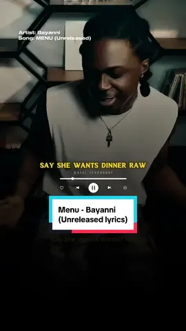 Menu (unreleased lyrics) by Bayanni  #bayanni #menu #unreleased #liveperformance #ephronboy 