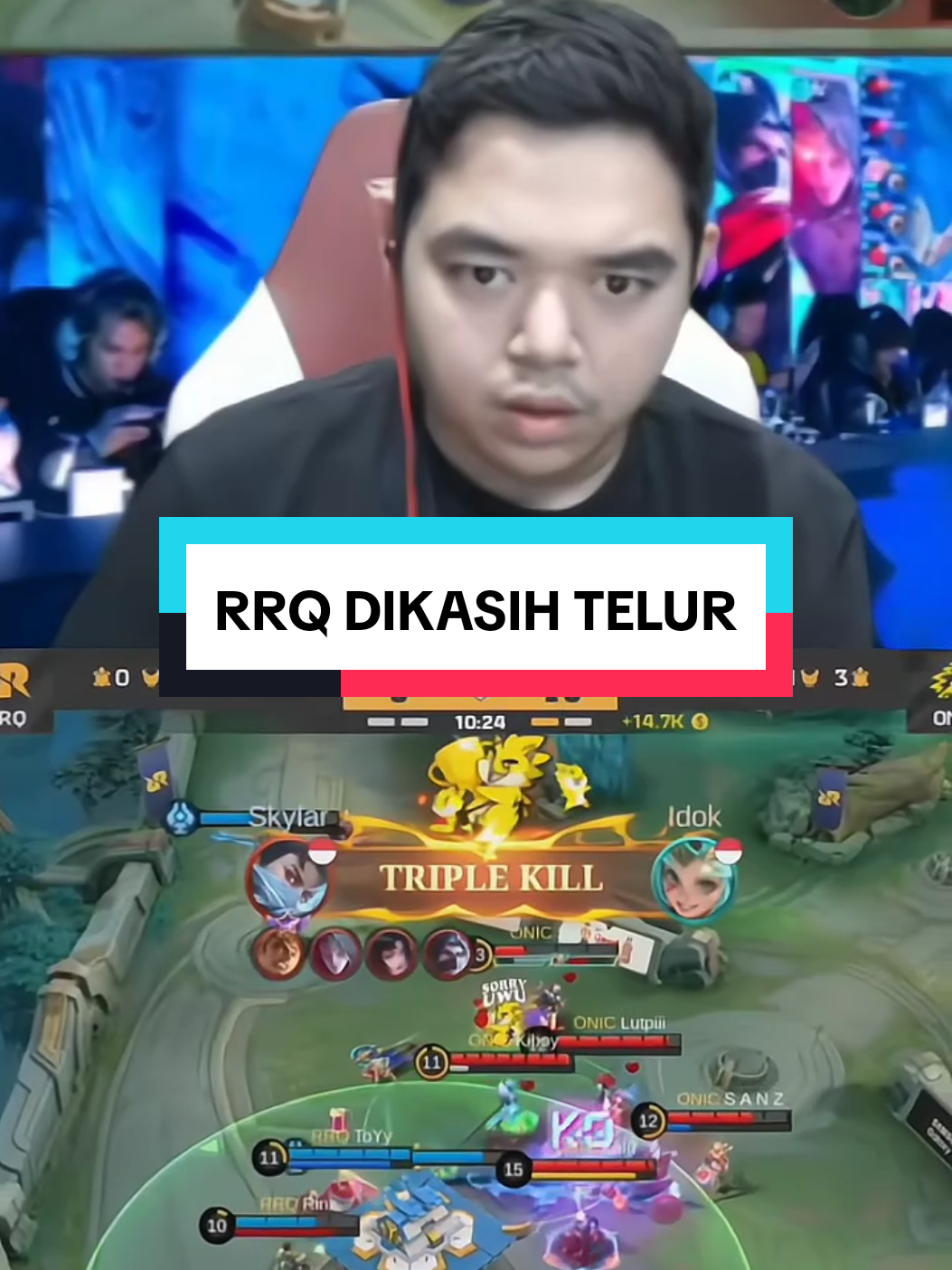 SKYLARR MANIAC, RRQ DIKASIH TELUR DENGAN ONIC🙂 #mplindonesia #onicesport #rrqhoshi #r7 
