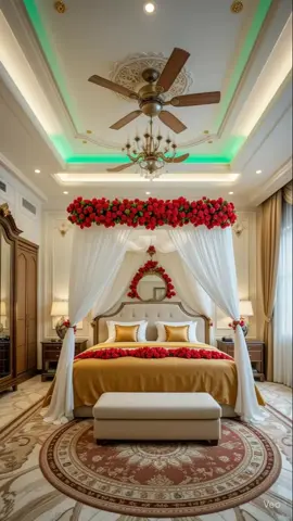 red flower room decor#weeding #room #decoration #foryoupage❤️❤️ #viralvideos 