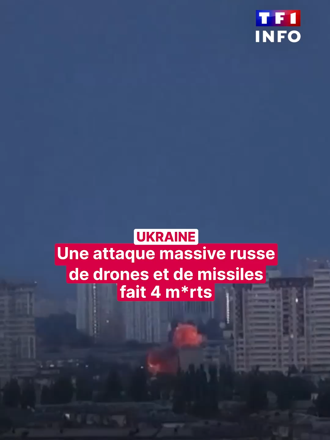 L'Ukraine a accusé dimanche la Russie d'avoir lancé dans la nuit une attaque massive avec des centaines de drones et missiles qui ont fait au moins quatre morts dont une fillette de 12 ans et des dizaines de blessés, au moment où la Pologne voisine a mobilisé l'aviation pour sécuriser son espace aérien. #actualité #tf1info