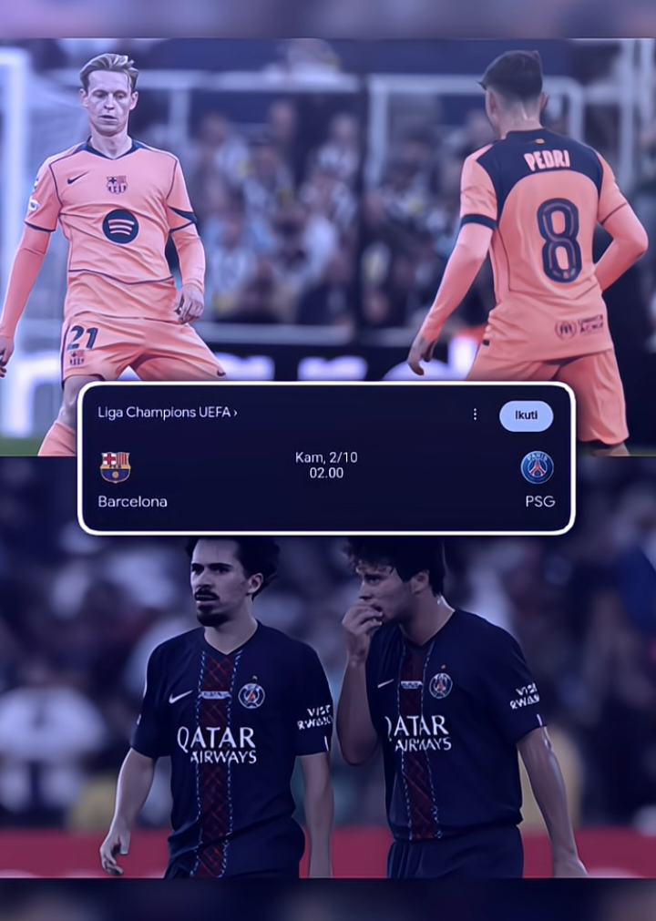 Pertemuan duet gelandang terbaik musim 👀🥶 #fcbarcelona #psg #championsleague #footballtiktok #fyp 