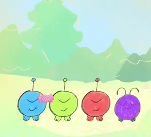Oh I love round squishy creatures so much 🥹 the little purple one(next to red) is my squishy creature who I think would be great friends with the Shmeegus @zlorgoverse #shmeegus #animation #tweening #creature 