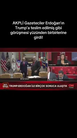 AKP’li gazeteciler Erdoğan-Trump görüşmesini konuşurken birbirine girdi. Hande Fırat: “Şov yapma.” Melik Yiğitel: “Türkiye ABD’ye teslim olmuş gibi bir fotoğraf çizemezsin Hande!” Hande Fırat: “Sakın benim üzerimden bu işe girme, çok pişman olursun!” #izmir #konak #alsancak #bornova #basmane                         