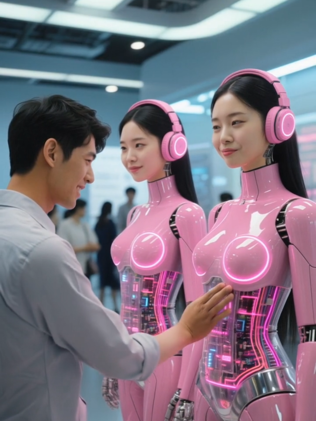 Amazing Robot Girl at the Expo #robotics #humanoid 