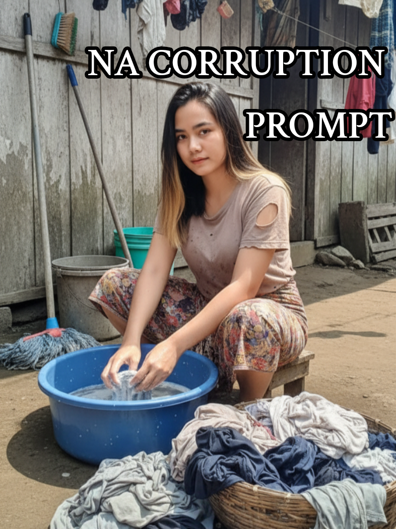 1.GO TO GOOGLE 2.SEARCH GOOGLE GEMINI. 3.UPLOAD PHOTOS 4.COPY PASTE PROMPT :Prompt⤵ A realistic rendering of a person, keeping 100% of the details. A young woman wearing a torn old t-shirt, messy hair and a sarong is sitting washing clothes next to a plastic basin. There is a large pile of clothes in an open area next to her house. The atmosphere is realistic, with a clothesline and cleaning equipment hanging against the wall. #aiprompt #gemini  #googlegemini #ai #corruption 