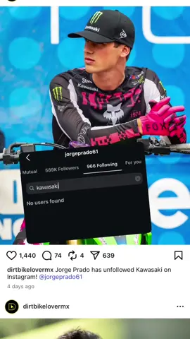 The breakup stories continue this time with monster energy, Kawasaki and Jorge Prado #MotocrossNews #promotocross #Supermotocross #Kawasaki #jorgeprado 