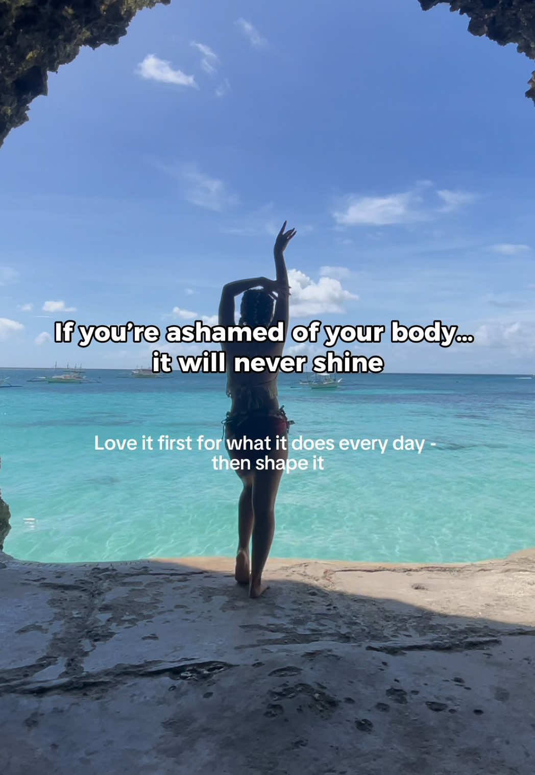 ✨👇🏽 Here my tips: 1. Letter to your body.  Write 10 lines thanking it for walking, hugging, dancing. Gratitude lowers the inner critic and builds care. 2. Kind photos.  Take three no-filter photos in natural light. Look at them like you would a friend: familiarity softens judgment. 3. Caressing movement.  Try slow motion: hands glide over arms, collarbones, waist while breathing. Reclaim your skin as home. 4. Trigger detox.  Mute body-shaming accounts and conversations. Boundaries are self-respect in action. 5. Mirror dance.  Move for 60 seconds while looking into your own eyes. Don’t fix - smile and continue; safety grows with repetition. Want to shift from judgment to glow? Comment CONFIDENCE to get the 3 secrets to shine without shame 💗