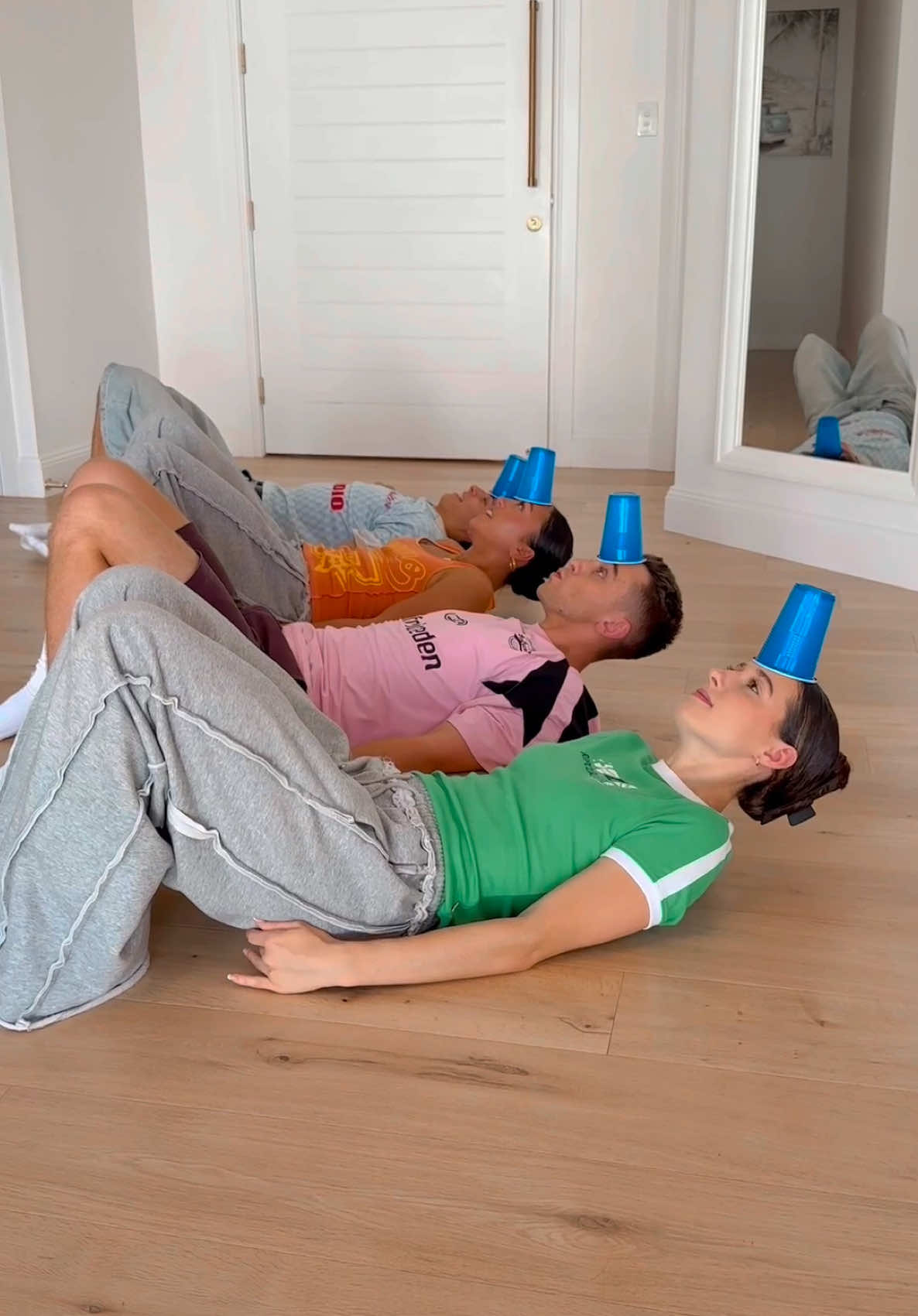 STAND UP WITHOUT DROPPING THE CUP! #viral #funny #challenge @James & Jasmin x @Cadel and Mia 