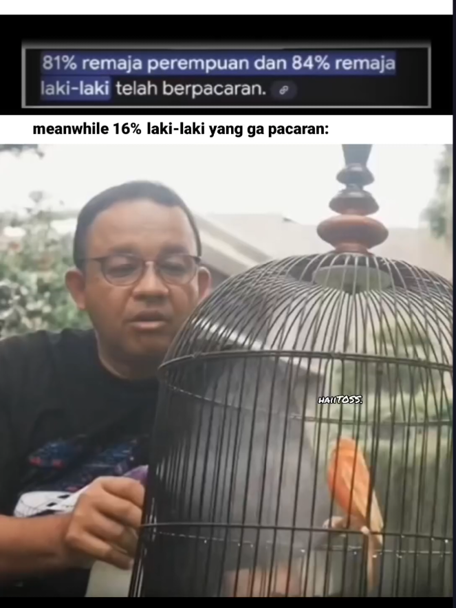 16% laki-laki sedang menikmati hidup☺️☺️☺️ #fyp #meme #slowliving #memestiktok #promomakangajian 
