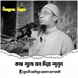কথা গুলো মন দিয়ে শুনুন, হয়তো জীবন পরিবর্তন হওয়ার কারণ হবে  ইনশা আল্লাহ। 🌸❤️‍🩹 #wazmahfil #islamic_video #anisur_rahman_ashrafi #bdtiktokofficial 