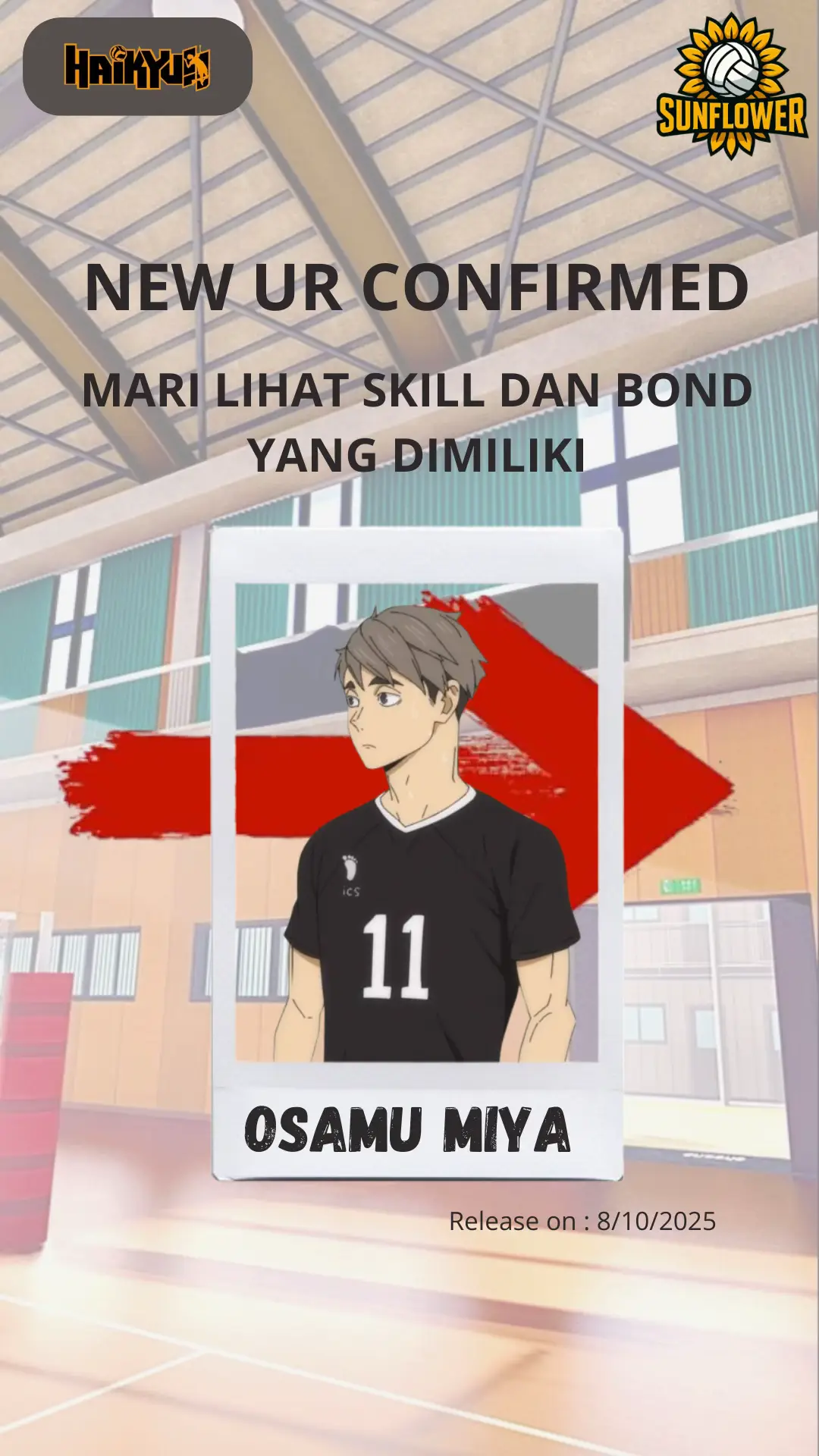 So buat kalian yang udah nabung buat build inarizaki jangan sampai ketinggalan osamunya guysss…. @officialsunflowerhq  #haikyuu #haikyuuflyhigh #sunflowerklub #fyp #masukberanda 