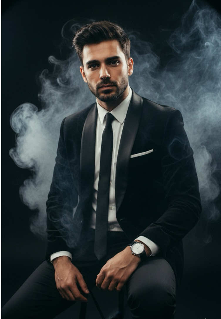 edit your photo by Google gemini  1.open gemini 2.upload your face photo 3.copy the prompt from below  prompt:  A cinematic portrait of the person in the attached photo, keeping the same face and confident expression, looking directly at the camera. They wear elegant and refined clothing — such as a tailored suit, a sleek dress, or another stylish high-fashion outfit with sophisticated accessories. The subject sits casually yet gracefully, radiating a composed and sophisticated aura in a black studio filled with dramatic thick white smoke and high-contrast lighting. The photo is realistic, highly detailed, styled like a fashion editorial, and captured from above with a fisheye lens. #gemini #mensfashion #cinematic #ai #photography  