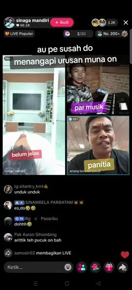 sundat do ulaon molo songon on par musik dohot panitia jala adong muse orang ketiga #amangborutehpucuk #sinagamandiri #parmusik #panitia #pargocci 