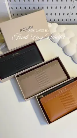 new release long wallet from @secosanaph ! with box na kaya perfect pang gift! ❤️ #secosana #longwallet #walletforwomen 
