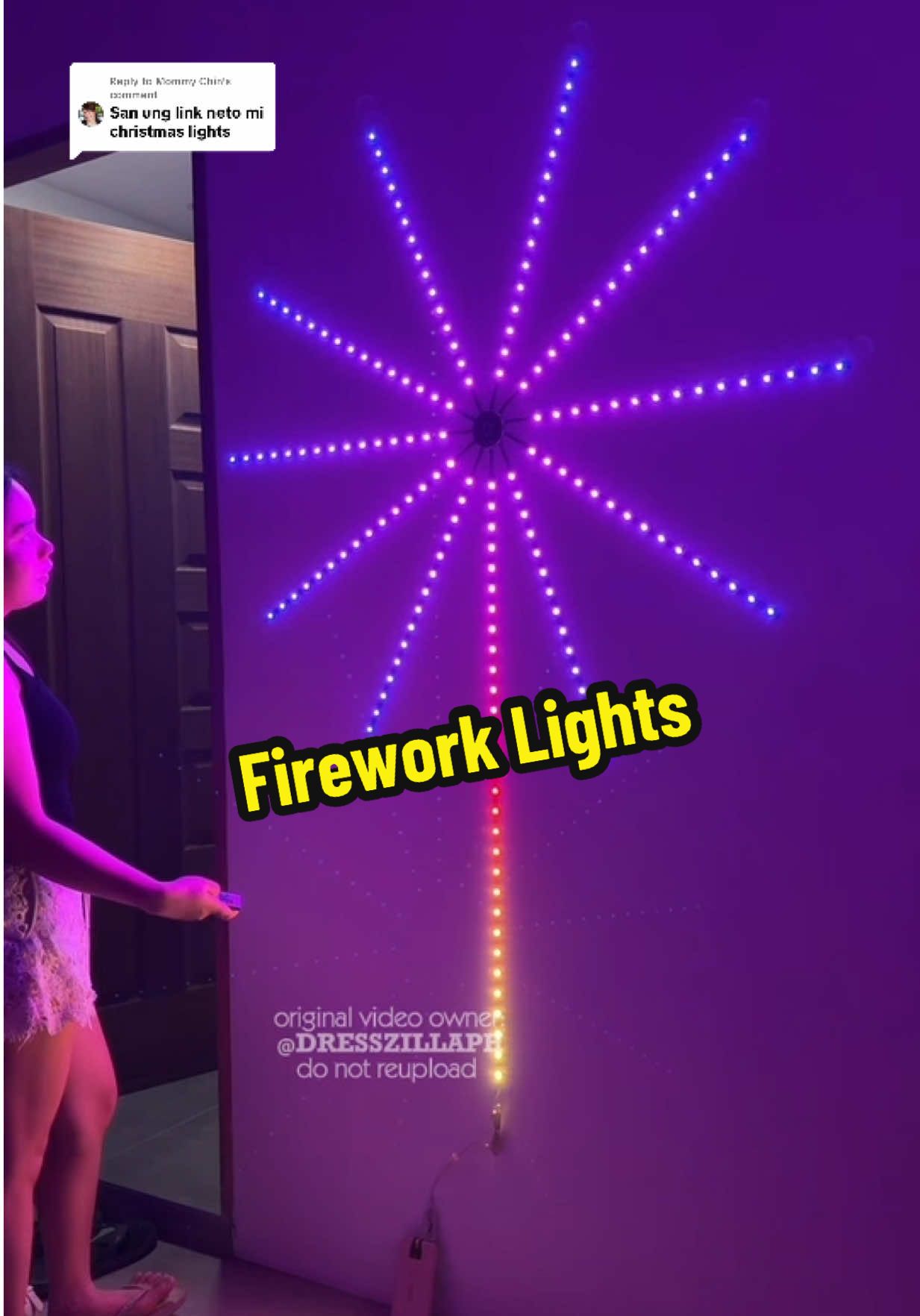 Replying to @Mommy Chin Ito na mii ang pang malakasang Christmas light😍✨#fireworklights #christmaslight #christmasdecor #christmasdecorations #christmas 