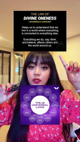 Hukum alam semesta nomer 1 : Law of Divine Oneness. (Everything is connected). Jangan lupa jemput buku aku YOU ARE POWERFUL di Gramedia ya❤️