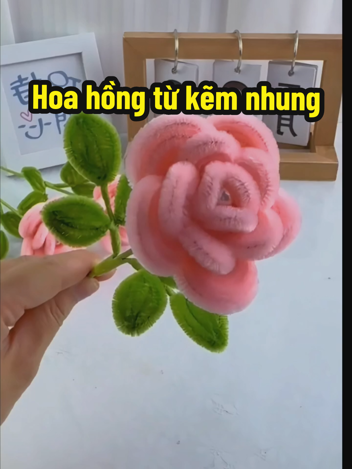 Hoa hồng siêu xinh từ kẽm nhung  #hoakemnhung #quatang #handmade #hoalua #LearnOnTikTok #xuhuongtiktok #viral 