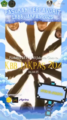 ✨ PASUKAN TERFAVORIT LKBB JAKPAS 2025? BISA BANGET!! 🔥🚩 Paskibra MTSN 43 JAKARTA siap tampil maksimal di ajang bergengsi LKBB JAKPAS 2025! 💪 Tapi sebelum mereka unjuk gigi di lapangan, yuk bantu mereka jadi PASUKAN TERFAVORIT! 🏆 Gimana caranya? 📌 LIKE postingan ini 📌 KOMEN dukungan dan semangat kalian 📌 SHARE sebanyak-banyaknya ke teman & story kalian! ✨ Dukungan kalian = Semangat mereka! ✨ Interaksi terbanyak = Gelar TERFAVORIT di tangan! Yuk, tunjukkan bahwa MTSN 43 JAKARTA punya pasukan yang bukan cuma keren di barisan, tapi juga di hati semua orang! ❤️ #LKBBJAKPAS2025 #PasukanTerfavorit #DukungPaskibra  #KebanggaanSekolah #SiapTampil   