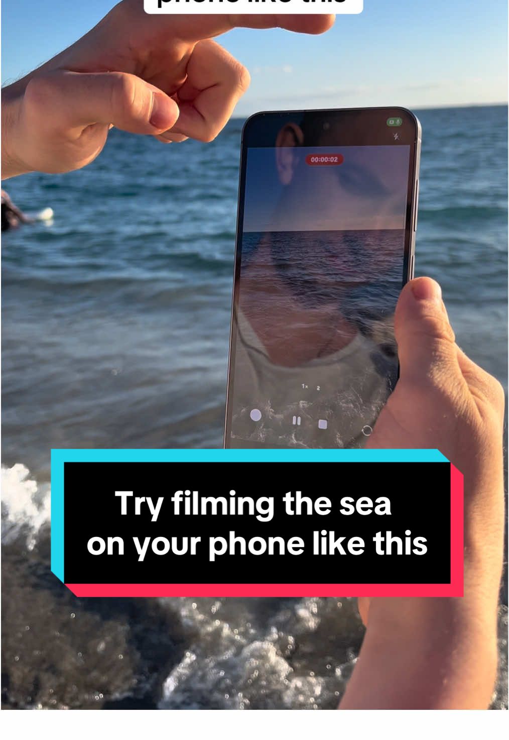 Try filming the sea on your phone like this #android #camera #settings 