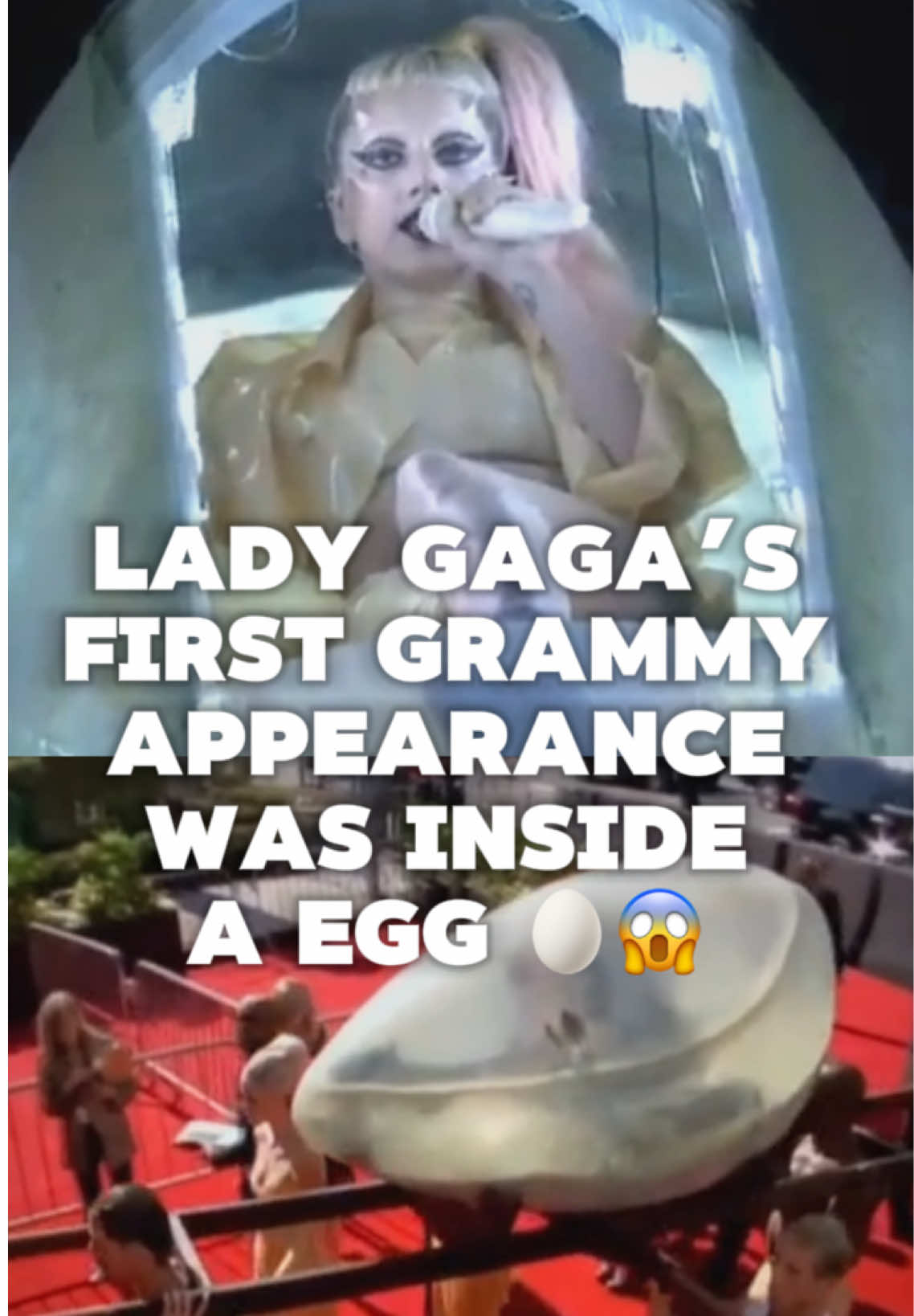 Lady Gaga’s Most Iconic GRAMMY Entrance EVER! 🥚✨ #ladygaga #grammys #bornthisway #iconicpopmoments
