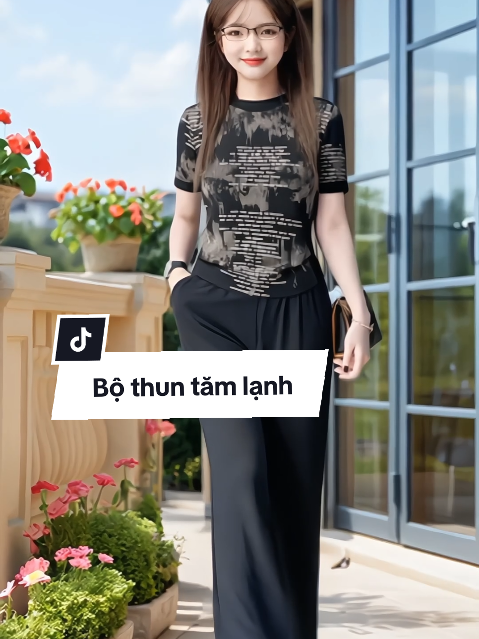 Set bộ đồ nữ gồm áo và quần ống rộng thun tăm lạnh, vừa thoải mái vừa tôn dáng mà thanh lịch #setdomacnha #bodothuntam #dobonu #bodongu #xuhuong 