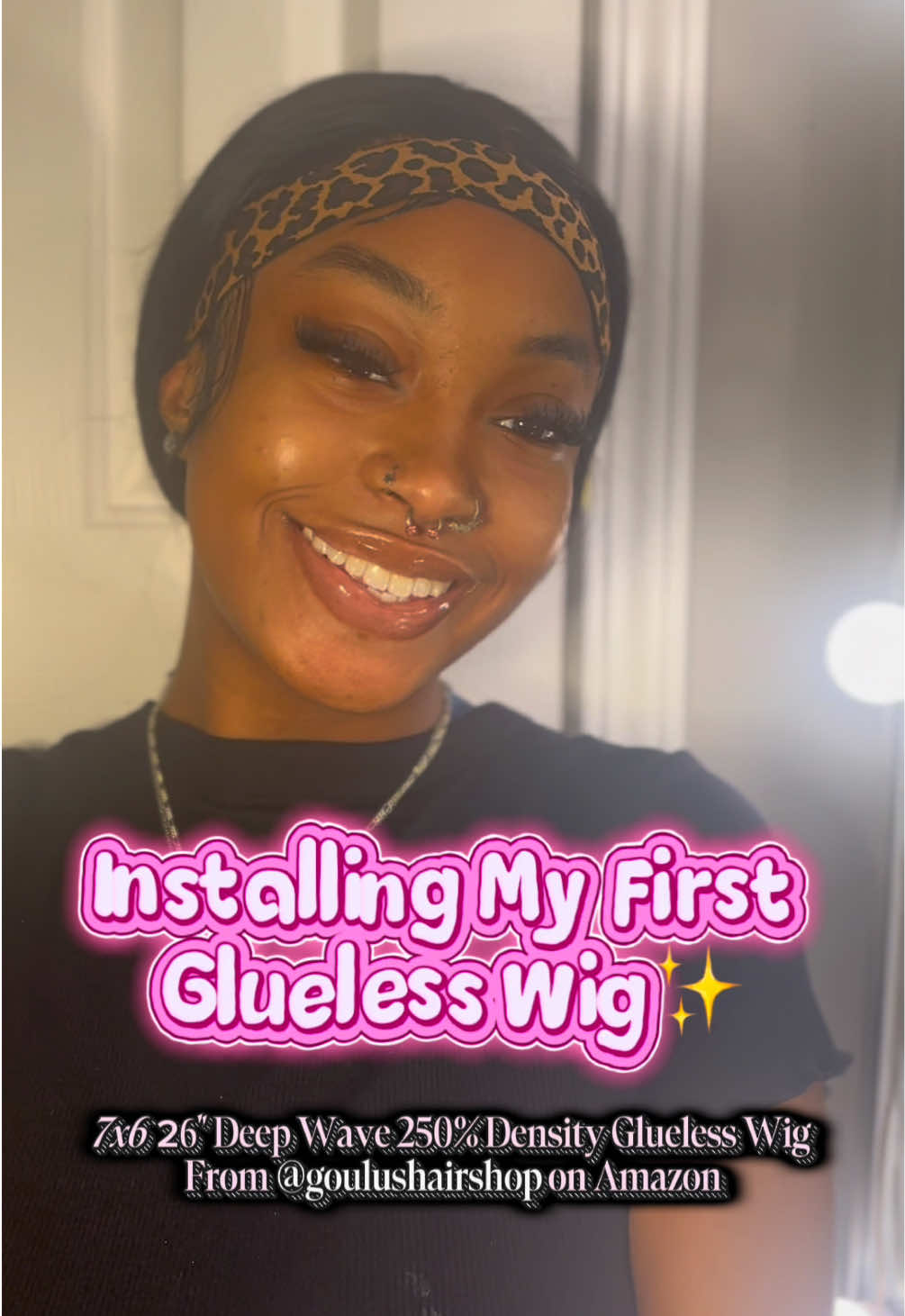 Installing My First Glueless Wig But Make It A Side Part🙂‍↕️🤏🏽 Wig Details: - 7x6 26” Deep Wave 250% Density Glueless Wig From @goulushairshop on Amazon 🩷 I never did a glueless wig before, ESPECIALLY not a side part for my very first time and I think I ate downnnnn😩 This hair is super thick ,full , & long, lace eatssss, and it takes well to bleach on the knots🤩 Little to no shedding and it RARELY tangles!! Hair is a 10/10 HIGHLY RECOMMEND‼️😛 Glueless Wigs for the win 🥇🏆 Thank you Goulus Hair for sending me this great quality wig and collaborating with me 🫶🏽 Follow Me For More Wig Influencer, Wig Installs, Wig Tutorials, Wig Reviews, and Glueless Wig Content💋 #wiginstall #wiginfluencer #wigtutorial #gluelesswig #wigreview 