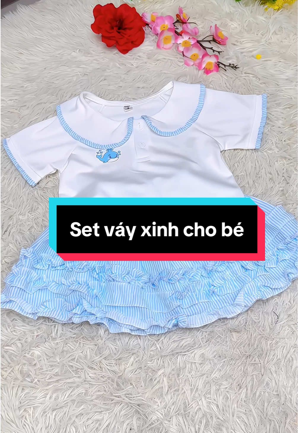 Set váy áo xinh cho bé gái #xuhuong #mevabe #vaybegai #vaydepbegai #thoitrangbegai 