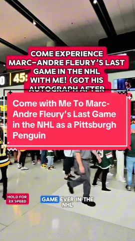 Come with Me To Marc-Andre Fleury’s Last Game in the NHL as a Pittsburgh Penguin #NHL #marcandrefleury #fleury #pittsburghpenguins #creatorsearchinsights 
