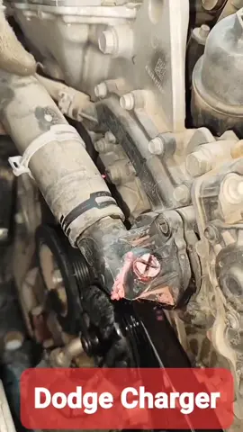 Dodge Charger, How to replace engine coolant thermostat housing assy. code P0128 stuck up thermostat#fyp #workshop #machinist #engineering #amazing 