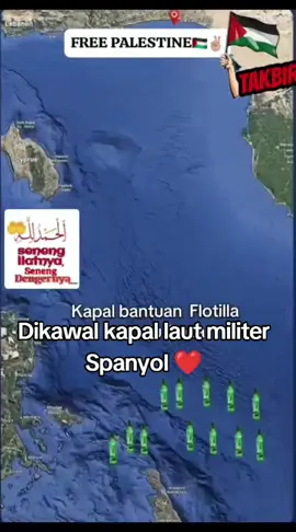Fiiamanillah.. dikawal kapal laut militer Spanyol. Semoga mereka semuanya selamat sampai ke GAZA PALESTINA... Aamiin🤲 #savegaza  #stopgazagenocide  #downwithisrael 