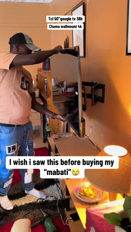 I wish i saw this before buying my”mabati….chumawallmount#quantumelectronics#howtomountyourtv#googletv#smarttv#kalumaboy 