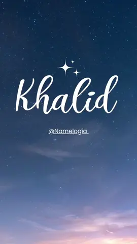 Khalid es un nombre de origen árabe que significa “eterno” o “inmortal”. Asociado al número 9, representa sabiduría, generosidad y una visión humanitaria de la vida. Quien lo lleva suele destacar por su fortaleza interior y su capacidad para inspirar a los demás con su ejemplo. TikTok: https://www.tiktok.com/@namelogia Instagram: https://www.instagram.com/namelogia Facebook: https://www.facebook.com/namelogia YouTube: https://www.youtube.com/@namelogia #Khalid #Numerología #NombresOriginales #NombreConHistoria #significadodelnombre 