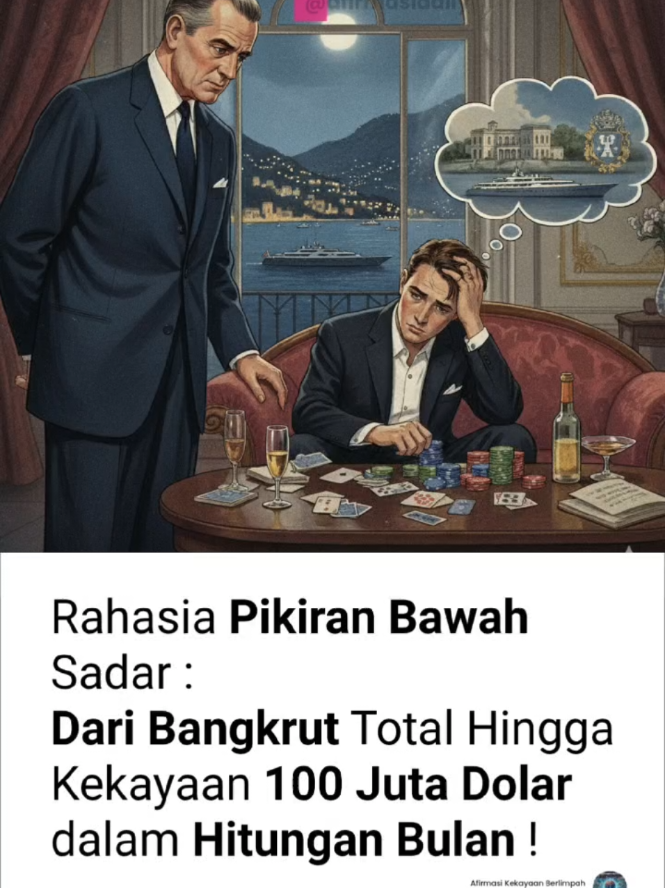 Kisah nyata ini mengguncang dunia finansial! Vincent bangkrut total, namun Dr. Murphy membantunya bangkit hanya dengan satu teknik: Visualisasi Kekayaan dan pemrograman bawah sadar. ​Murphy membuktikan bahwa kemiskinan bukan kondisi keuangan, melainkan virus mental. Dengan menghapus 