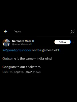 Narendra Modi tweet today🥱 #pakvsind #viralvideos #unfreezemyacount #supportme #fyp 