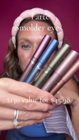 @QVC, Inc @QVC Beauty #TARTESmolderEyes #TARTEWaterproofEyeshadowStick #EyeshadowEyelinerStick #TARTEHolidayBundle #
