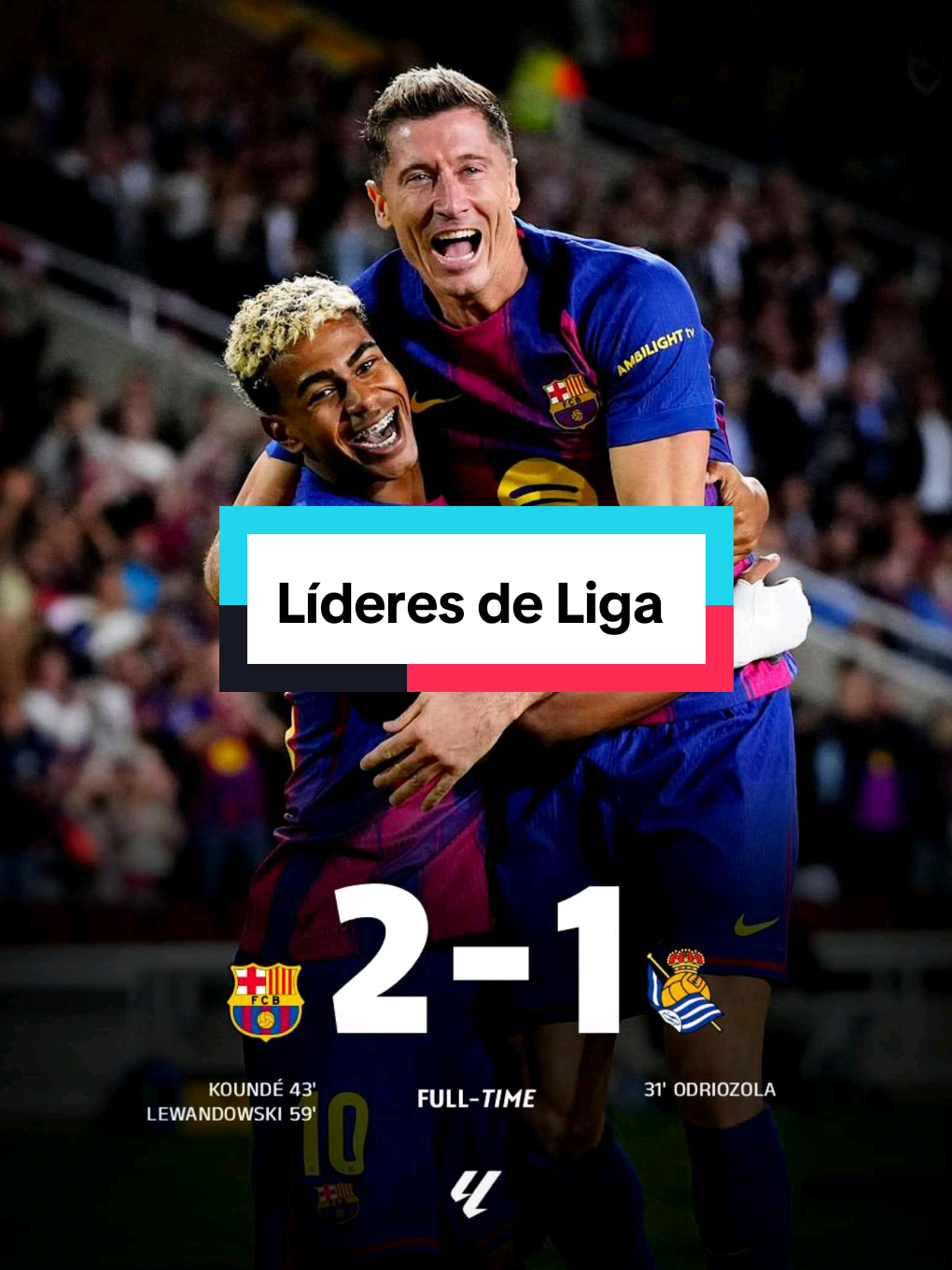 Barcelona es líder de la Liga☝🏽 . . . . . . . . . . #fcbarcelona #laliga #fotballacademy #DeportesEnTikTok #tiktokfotballacademy 