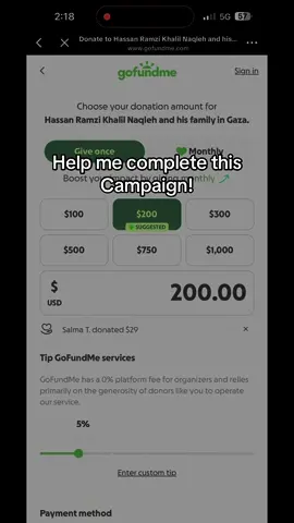 Every single donation helps! 
