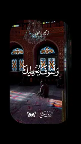 ولسوف يعطيك ربك فترضى ♥️ . #قران #quran #قرأن #محمود_الشحات #الشيخ_محمود_الشحات_انور 
