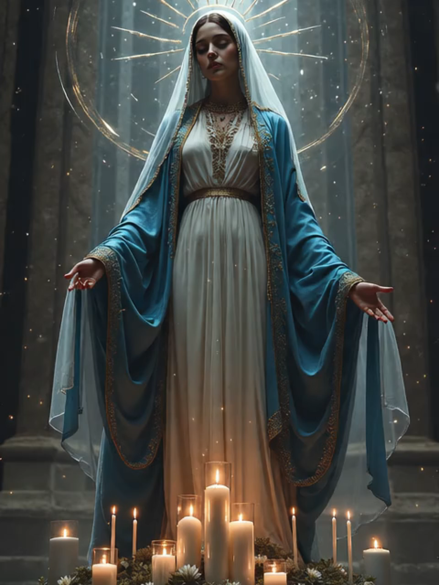 The Timeless Grace of the Virgin Mary. #MotherofJesus #CatholicFaith #Christianity #DivineGrace #HolyMother