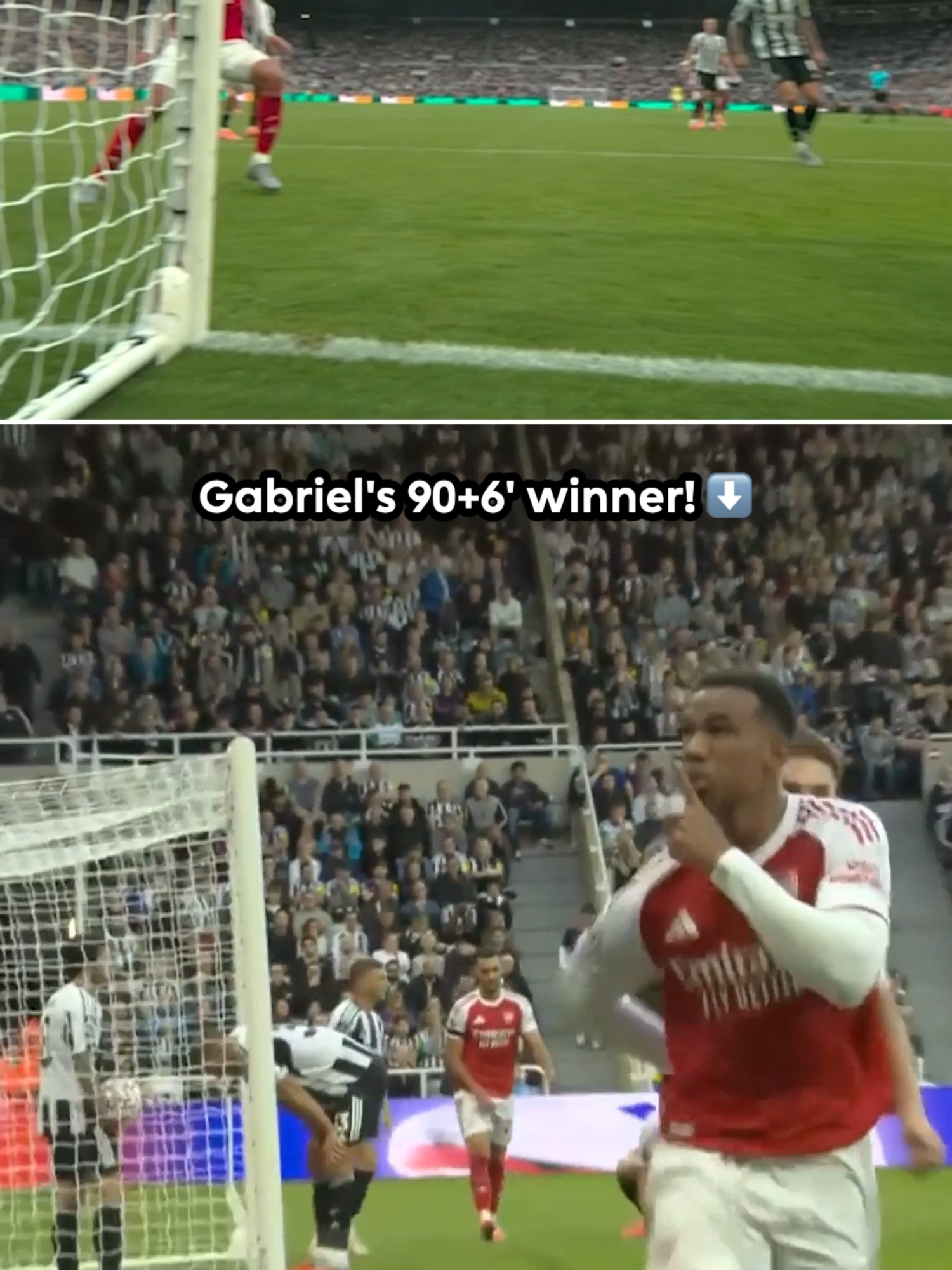 Two late Arsenal set-piece goals to win it! 🔄 #PremierLeague #Arsenal