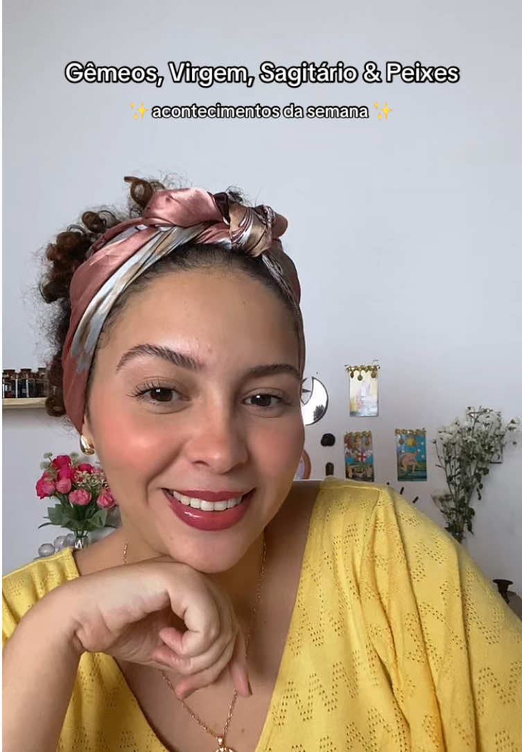 Gêmeos, Virgem, Sagitário & Peixes: a semana vai de 0 a 100 muito rápido, benções e respostas positivas, mas a vida não é só flores… #tarottok #horoscopo #signos #gemeos #peixe 