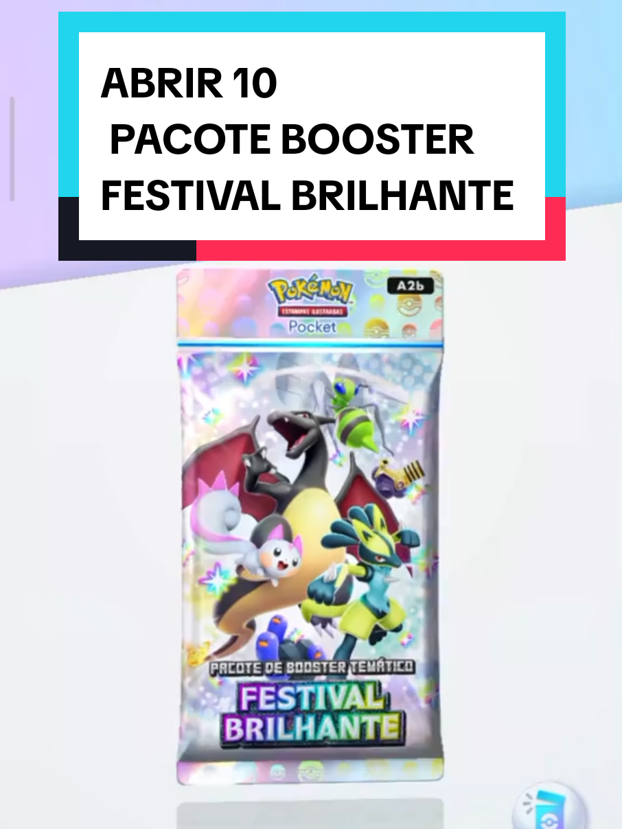 abrir 10 pacote booster festival brilhante #booster #pokemon #tcg 
