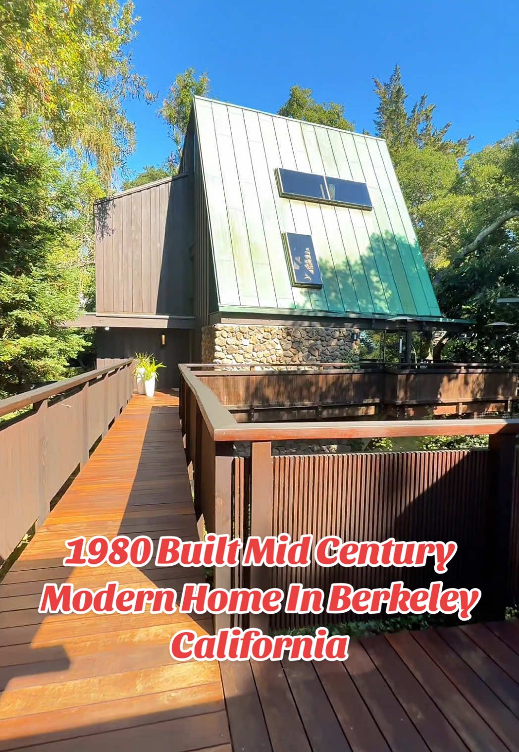 1980 Built Custom Mid Century Modern Home Designed By Lyman Jee With A Pool & Conversation Pit Located In The Claremont Area Of Berkeley California  #conversationpit #midcenturymodern #berkeleyrealestate #eastbayarea #bayareatiktok 
