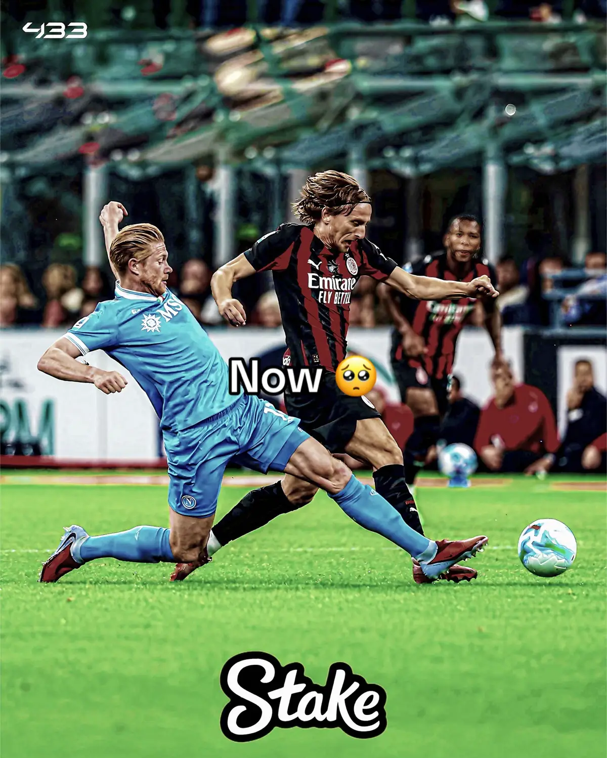 🥹❤️ TWO LEGENDS. TWO MOMENTS IN TIME. ❤️🥹 Today, a rare sight: Luka Modrić with Milan and Kevin De Bruyne with Napoli, facing off in Serie A at this stage of their careers. Age may have passed, but their brilliance on the pitch is timeless. A picture that reminds us legends never truly fade. 🪄⚽️ And then, the memory we’ll never forget: Modrić in Real Madrid, De Bruyne in Manchester City, clashing in the Champions League in their prime — those were the days of magic, creativity, and unforgettable midfield battles. Two legends. Two icons. Moments like these stay in our hearts forever. Thank you for the memories, the genius, and the joy. We will never forget you. 🥹❤️🌟 #modric #debruyne #realmadrid #mancity #football 