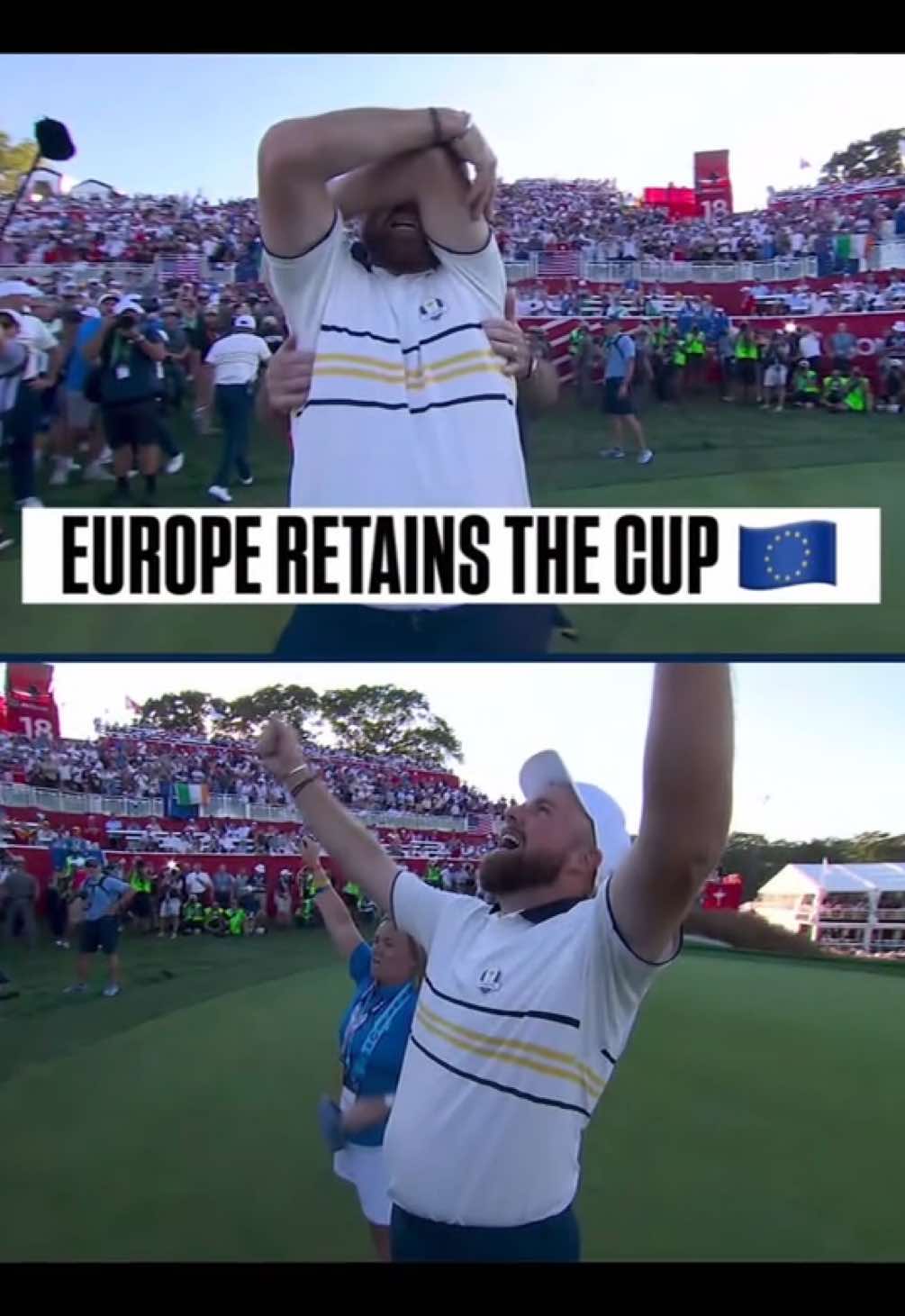 What a moment for @Shane Lowry! 🇪🇺 #golf #PGATOUR #RyderCup #emotional #photos @Ryder Cup Europe 