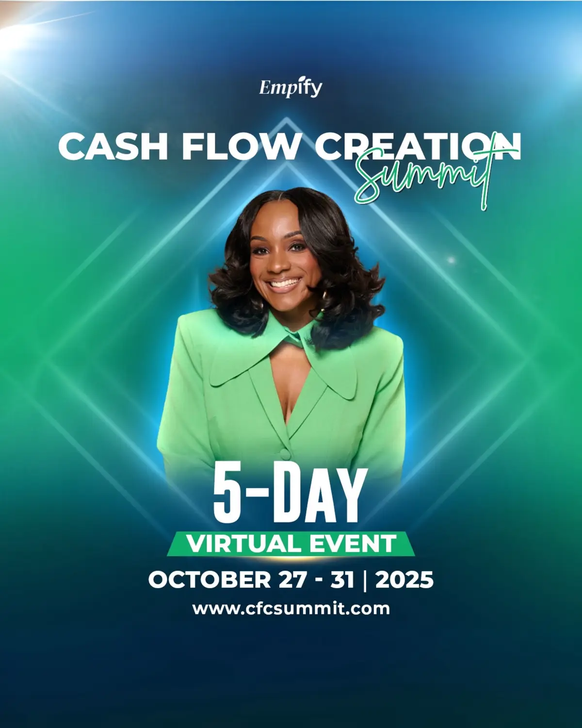 5 days. 5 powerful sessions. One goal: helping you build real wealth and freedom that lasts. Here’s the breakdown: Day 1 → Millionaire Mindset Matrix Day 2 → Debt-Free & Income Blueprint Day 3 → Passive Income with REITs Day 4 → Dividend Stocks for Cash Flow Day 5 → Legacy Planning Made Simple I built the Cash Flow Creation Summit so you don’t have to guess anymore when it comes to your money. We’re giving you the exact strategies in order to help the everyday person grow, protect, and pass down wealth. Seats are already moving so if you’ve been waiting for a sign, this is it. Over 7,000 people have attended this event, and we only do once per year!! So if 2025 is the year that you commit to growth, commit to building g extra income, commit to building a plan for retire…now’s the time to do it!  Visit www.cfcsummit.com to register to attend. 